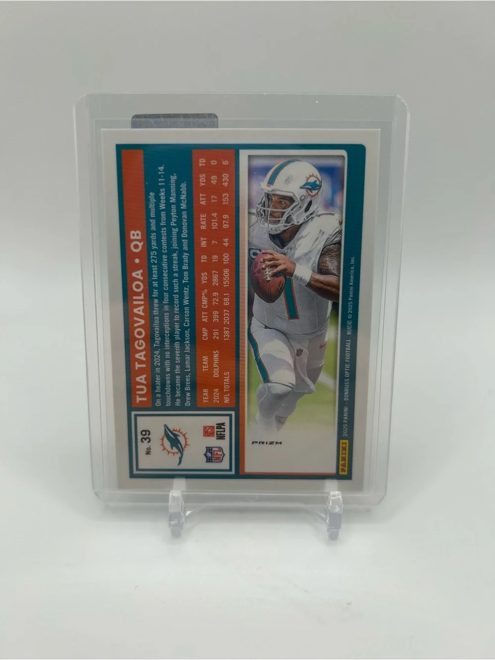 Tua Tagovailoa Miami Dolphins Football Trading Card 🏈